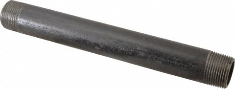 Black Pipe Nipple: 1" Dia x 10" Long, Schedule 80