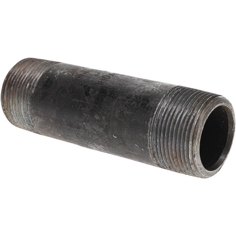 Black Pipe Nipple: 1-1/4" Dia x 5" Long, Schedule 80