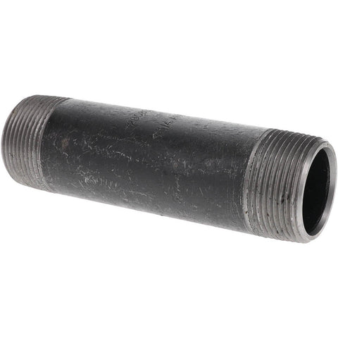 Black Pipe Nipple: 1-1/4" Dia x 5-1/2" Long, Schedule 80