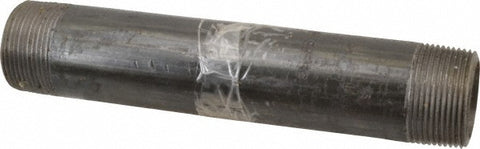 Black Pipe Nipple: 1-1/4" Dia x 8" Long, Schedule 80