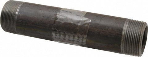 Black Pipe Nipple: 1-1/2" Dia x 8" Long, Schedule 80