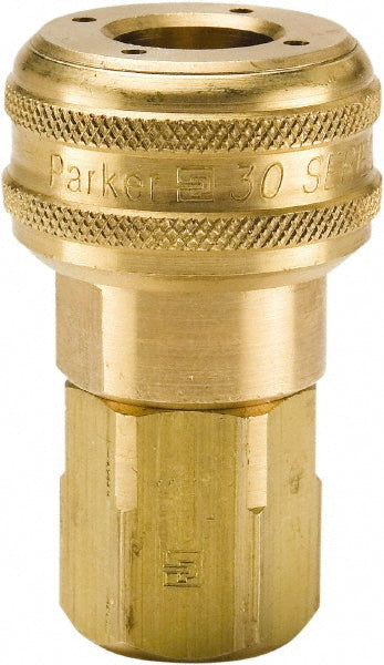Pneumatic Hose Coupling: 3/8-18, 3/8" Body Dia, Industrial Interchange