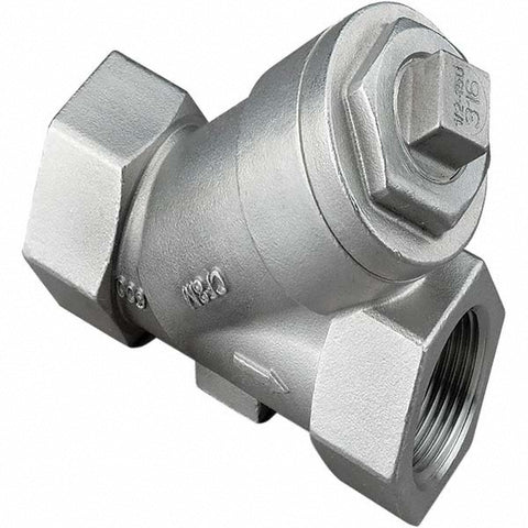 1-1/2" Pipe, FNPT x FNPT Ends, Stainless Steel Y-Strainer