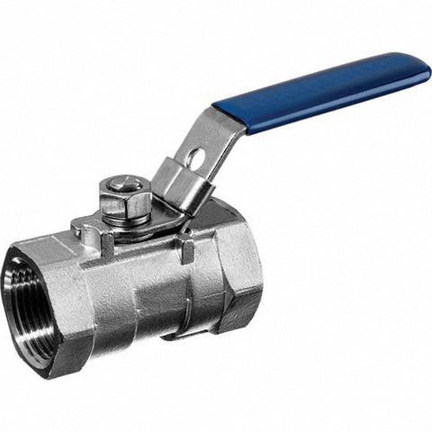 2-Way Manual Ball Valve: 1/2" Pipe, Full Port