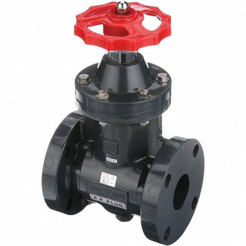 Gate Valve: Gate, 8" Pipe, Flanged, Polypropylene & Polyvinylchloride