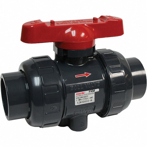 True Union Manual Ball Valve: 1-1/4" Pipe, Full Port