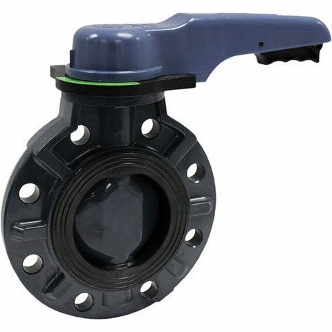 Manual Wafer Butterfly Valve: 6" Pipe, Lever Handle