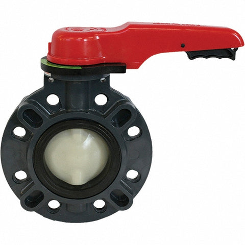 Manual Wafer Butterfly Valve: 2-1/2" Pipe, Lever Handle