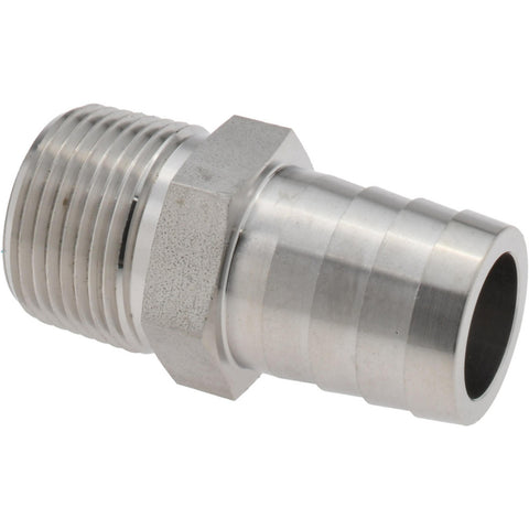 Pipe Hose Connector: 3/4", 316 Stainless Steel