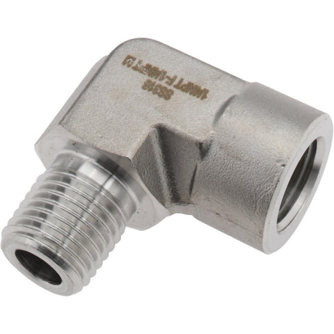 Pipe 90 Deg Street Elbow: 1/4", 316 Stainless Steel