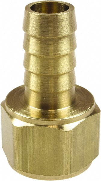 Barbed Hose Fitting: 1/2" x 1/2" ID Hose, Female Connector
