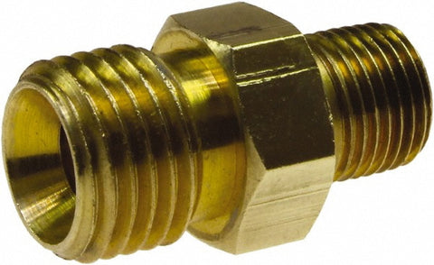 Industrial Pipe Adapter: 1/2 x 3/8" Male Thread, MNPSM x MNPTF