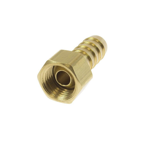 Barbed Hose Fitting: 1/4" x 3/8" ID Hose, Female Connector