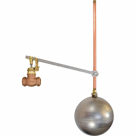 3/4" Pipe, Brass & Bronze, Globe Pattern-Single Seat, Mechanical Float Valve