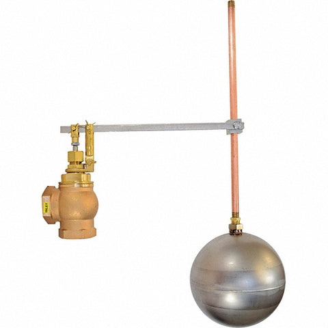 1-1/2" Pipe, Brass & Bronze, Angle Pattern-Single Seat, Mechanical Float Valve