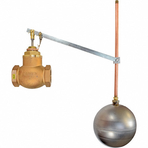 2" Pipe, Brass & Bronze, Globe Pattern-Single Seat, Mechanical Float Valve