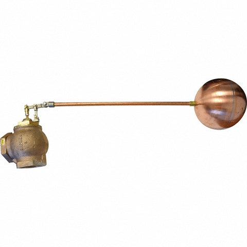 2" Pipe, Brass & Bronze, Angle Pattern-Double Seat, Mechanical Float Valve