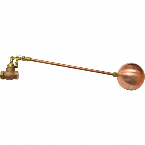 3/4" Pipe, Brass & Bronze, Globe Pattern-Double Seat, Mechanical Float Valve