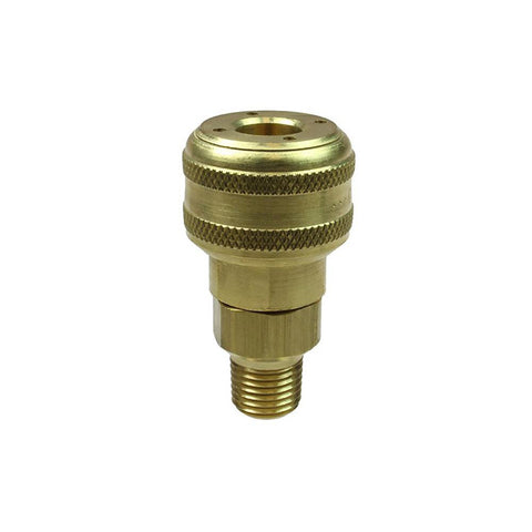 Pneumatic Hose Coupling: 1/2" Thread, 3/8" Body Dia, Industrial Interchange