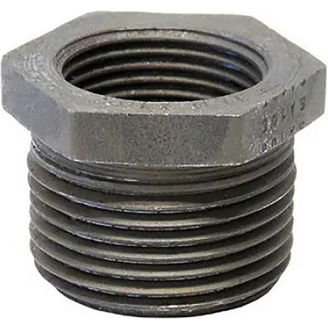 Black Hex Bushing: 1-1/4 x 1/2"