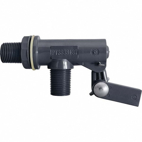 3/8" Pipe, PVC, Angle Pattern-Double Seat, Mechanical Float Valve