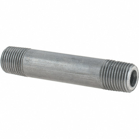 Black Pipe Nipple: 1/8" Dia x 2" Long, Schedule 80