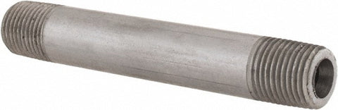 Black Pipe Nipple: 1/8" Dia x 2-1/2" Long, Schedule 80