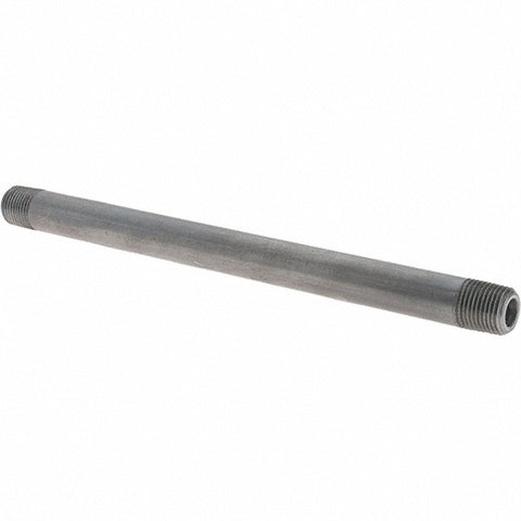 Black Pipe Nipple: 1/8" Dia x 5-1/2" Long, Schedule 80