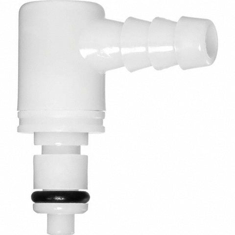 Plastic Quick-Disconnect Tube Couplings: Type: Elbow Hose Barb-Male Plug; Nominal Flow Size: 1/8; Tube Inside Diameter: 1/4