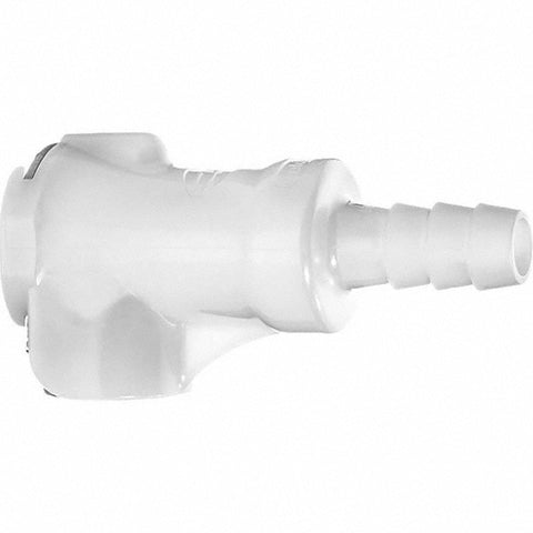 Plastic Quick-Disconnect Tube Couplings: Type: In-Line Hose Barb-Female Socket; Nominal Flow Size: 1/8; Tube Inside Diameter: 3/16