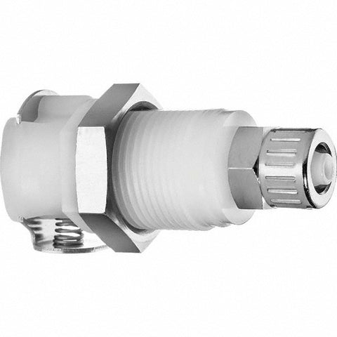 Plastic Quick-Disconnect Tube Couplings: Type: Panel Mount Compression-Female Socket; Nominal Flow Size: 1/4; Tube Outside Diameter: 1/4