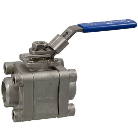 (Nibco Part#:  NL97316) BM-590-S6-R-66-FS-LL - Three-Piece Stainless Steel Ball Valve - Butt Weld ISO Mount