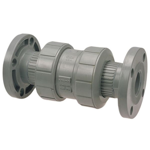 (Nibco Part#:  MB819A6) F51BC-E - Ball Check Valve - True Union, Corzan CPVC Schedule 80, EPDM