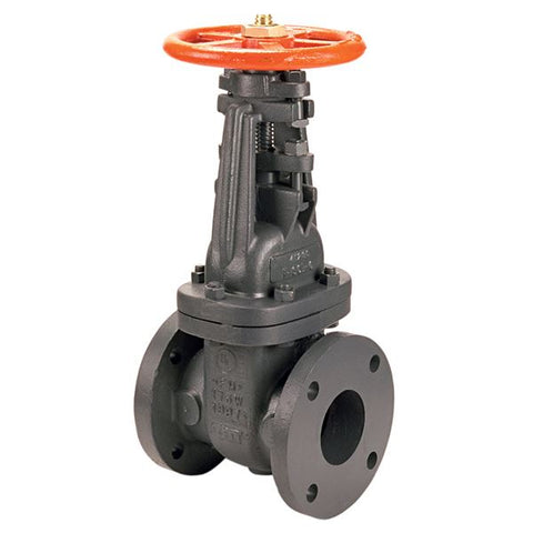 (Nibco Part#:  NH24L0E) F-607-OTS - Gate Valve - Cast Iron, Fire Protection, Pre-Grooved Stem