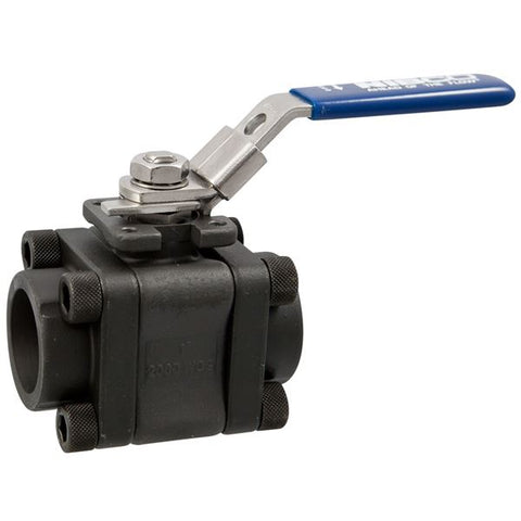 (Nibco Part#:  NL97026) KM-590-CS-R-66-FS-LL - Three-Piece Carbon Steel Ball Valve - Fire Safe, Socket Weld ISO Mount End