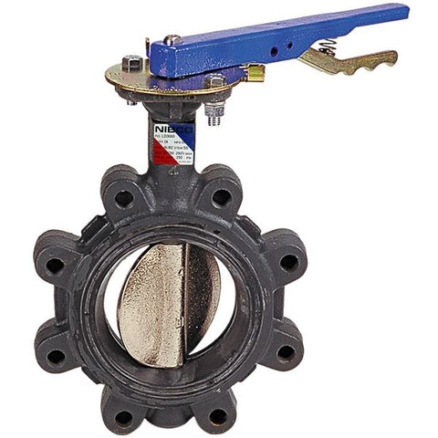 (Nibco Part#:  NLG140D) LD-2100 - Butterfly Valve - Ductile Iron, Lug Type, 200 PSI