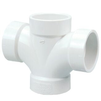 (Nibco Part#:  K270300) 4835 - Double Sanitary Tee Hub - PVC DWV