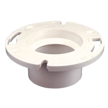 (Nibco Part#:  K355700) 4853 - Flush Closet Flange with Pipe Stop - PVC DWV