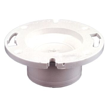 (Nibco Part#:  K355900) 4855 - Closet Flange with Knockout Test Plug Hub - PVC DWV