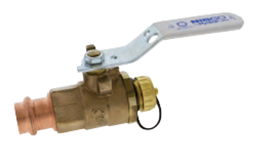 (Nibco Part#:  NF843X6) PC585-80-LF-HC - Ball Valve - Lead-Free*, Full Port, Press Ends, 250 PSI, Hose Connection