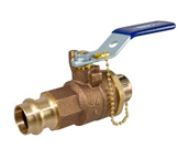 (Nibco Part#:  NF843C6) PC585-70-HC - Ball Valve - Bronze, 250 PSI, Hose Connection