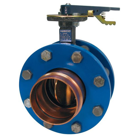 (Nibco Part#:  NLR090E) PFD-2000 - Press Butterfly Valve - Ductile Iron, Lug Type, 200 PSI