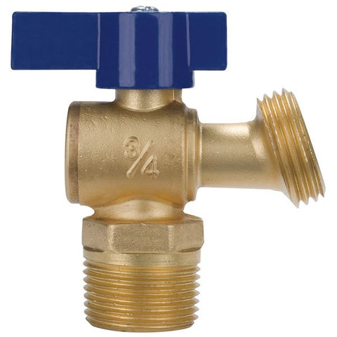 (Nibco Part#:  NB64MH8) QT74X - Boiler Drain - Quarter-Turn, Cup or MIP Threads to Hose