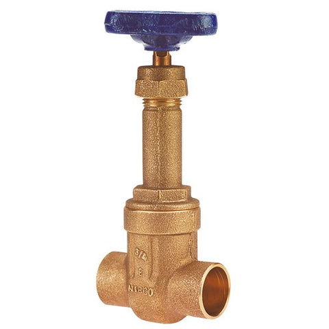 (Nibco Part#:  NJ05005) S-111 - Gate Valve - Bronze, Rising Stem, Solder Ends