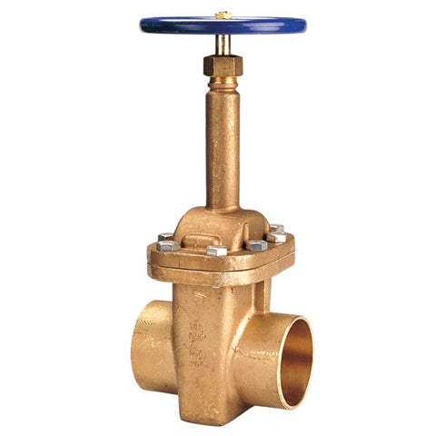 (Nibco Part#:  NJ1M00H) S-134 Large Diameter - Gate Valve - Bronze, Rising Stem, Bolted Bonnet, Solder