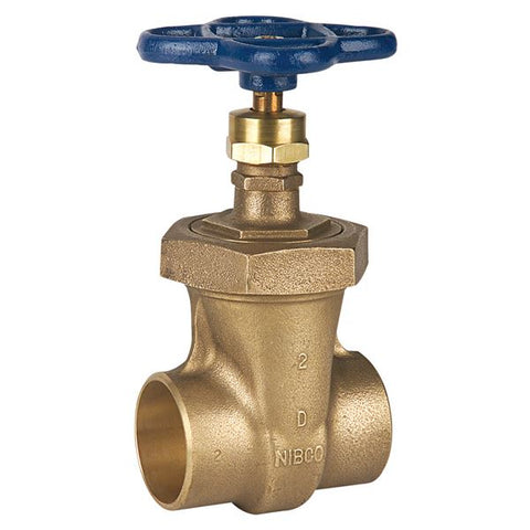 (Nibco Part#:  NJ1T005) S-136 - Gate Valve - Bronze, Non-Rising Stem, Union Bonnet, Solder