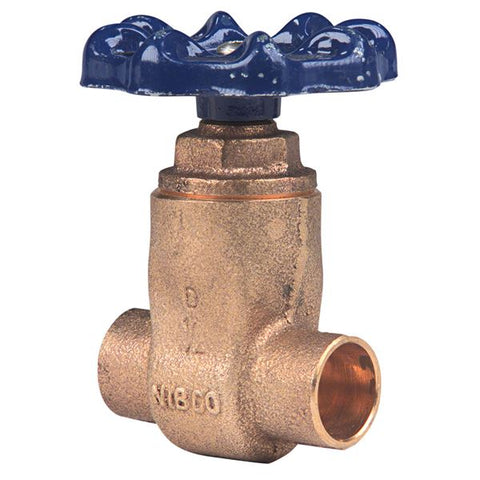 (Nibco Part#:  N31B006) S-29 - Gate Valve - Bronze, Full Port, Compact Design, Solder Ends