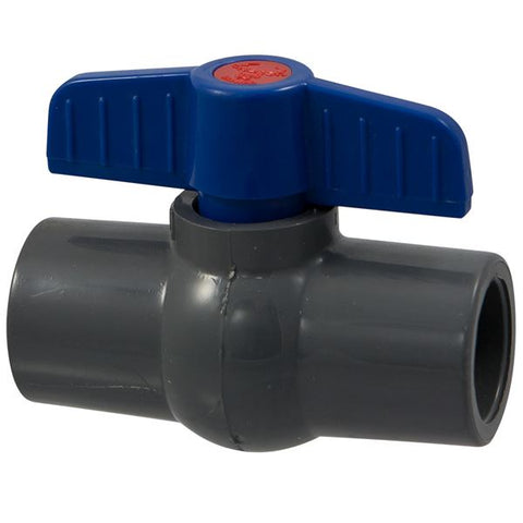 (Nibco Part#:  MA064A6) S45CE-E - Ball Valve - Socket, Compact Economy, PVC Schedule 80, EPDM