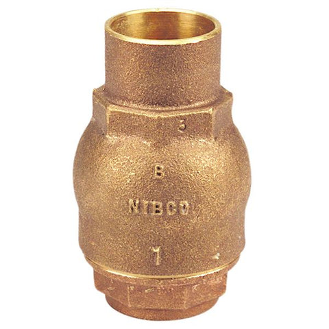 (Nibco Part#:  NJ7P005) S-480 - Check Valve - Ring Check, Bronze, Solder Ends