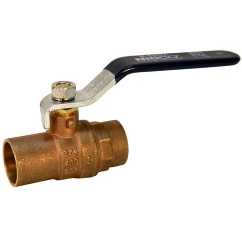 (Nibco Part#:  NJ96006) S-580-A - Ball Valve - Brass, Two-Piece, Standard Port, C x C